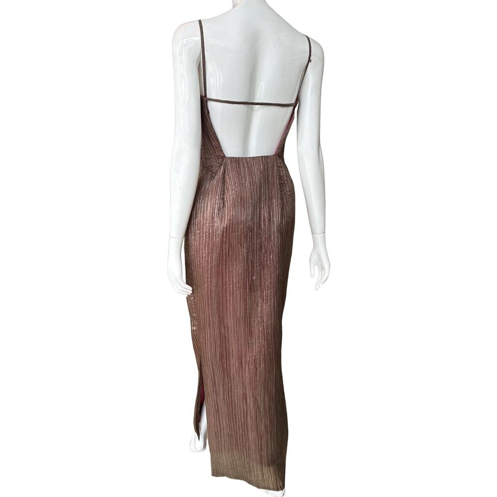 Kathlin Argiro Atelier Bronze Grecian Column Dress S 2 - Picture 4 of 6